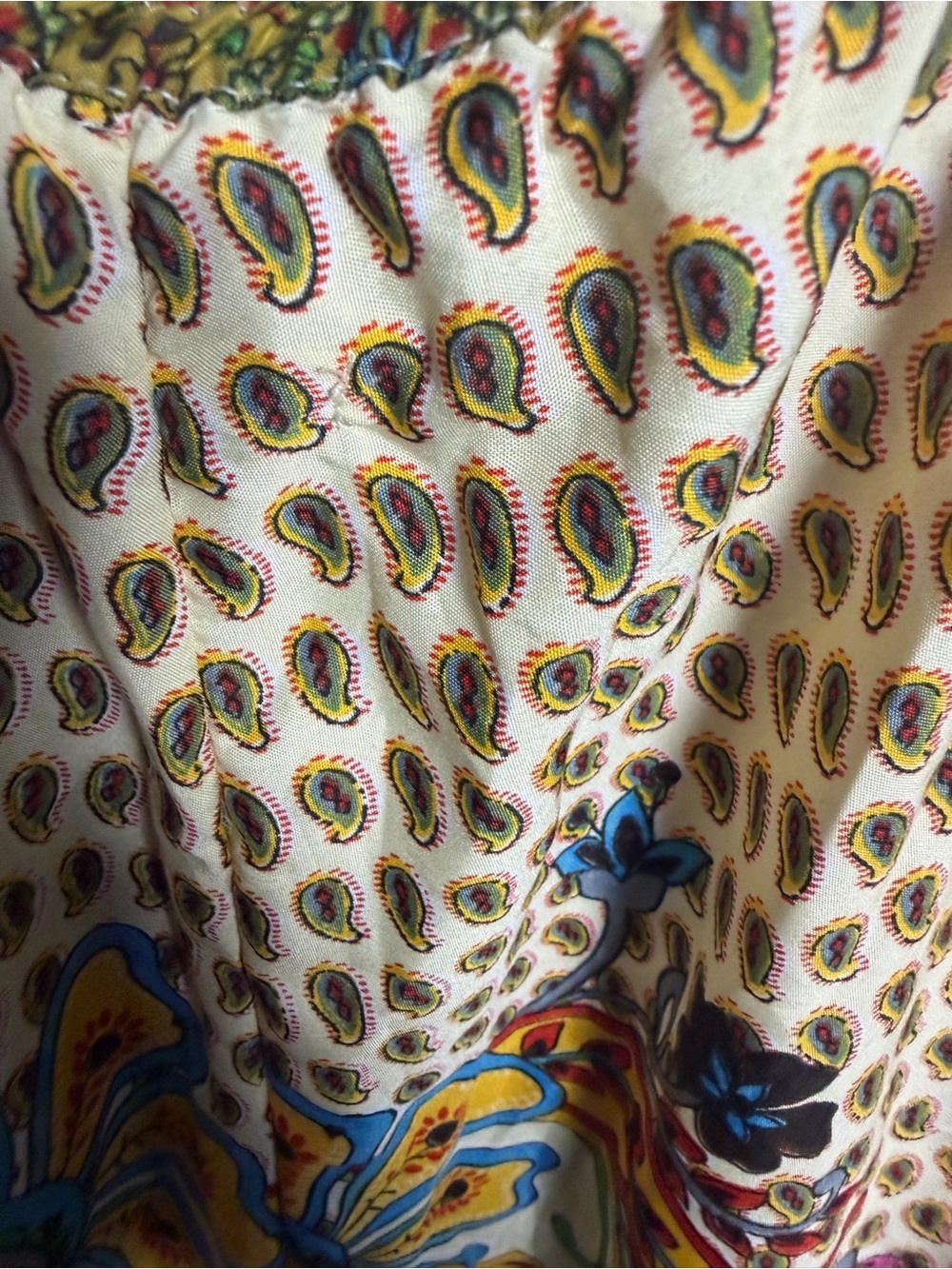 Bohemian Printed Maxi Skirt in Cream & Red - Picture 5 of 10
